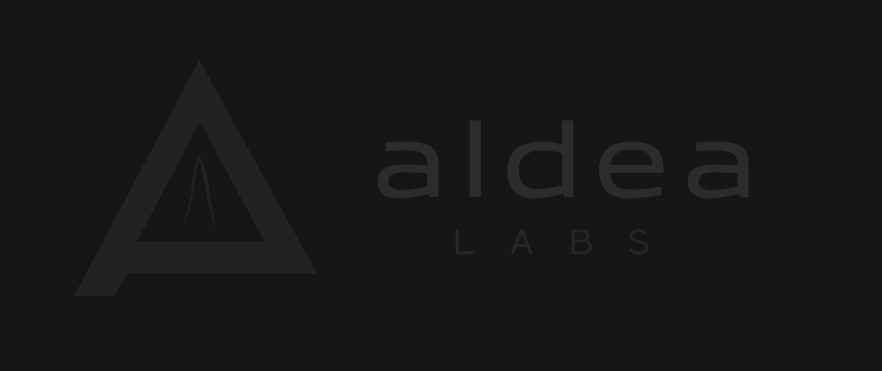 Dim grayscale Aldea Labs lockup